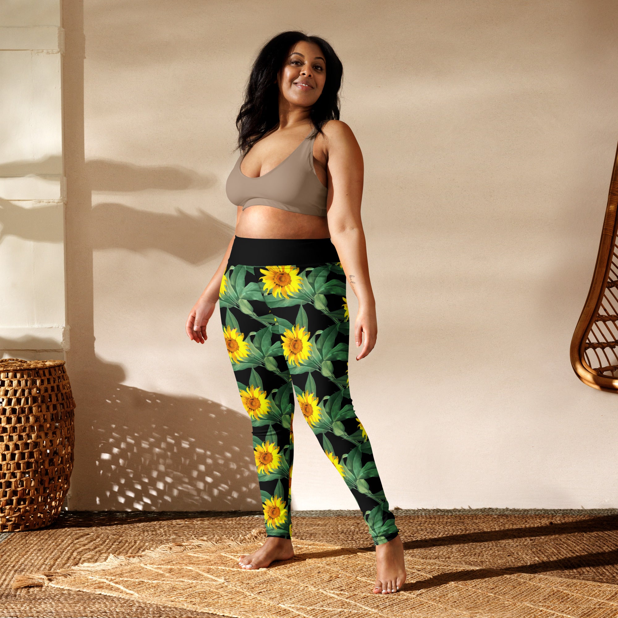 Yoga Floral Print Leggings - CUT - SEW