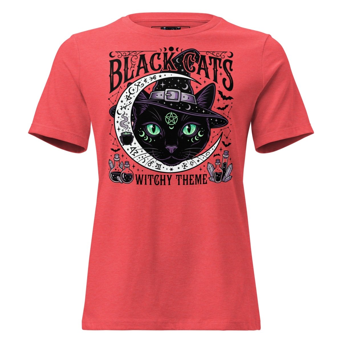 Black Cats Witchy Theme Women's T-Shirt - T-Shirt