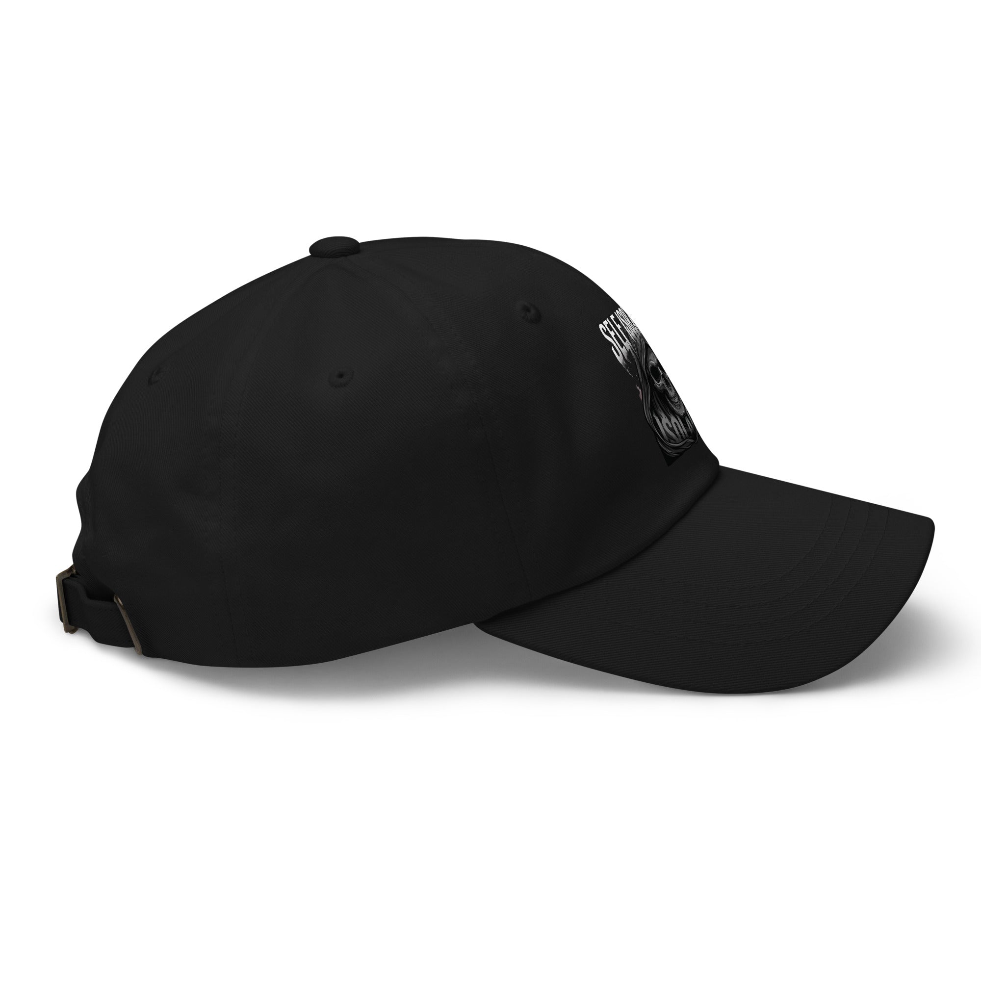 Black cap  on a white background