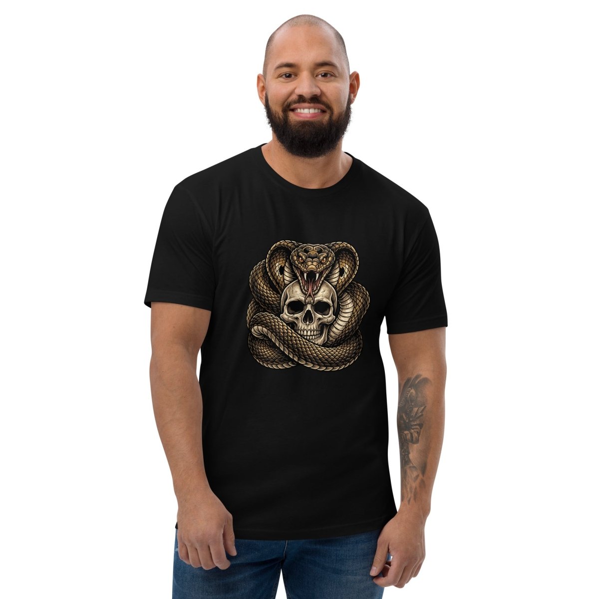 Cobra Skull Men's Fitted T-Shirt - T-Shirt
