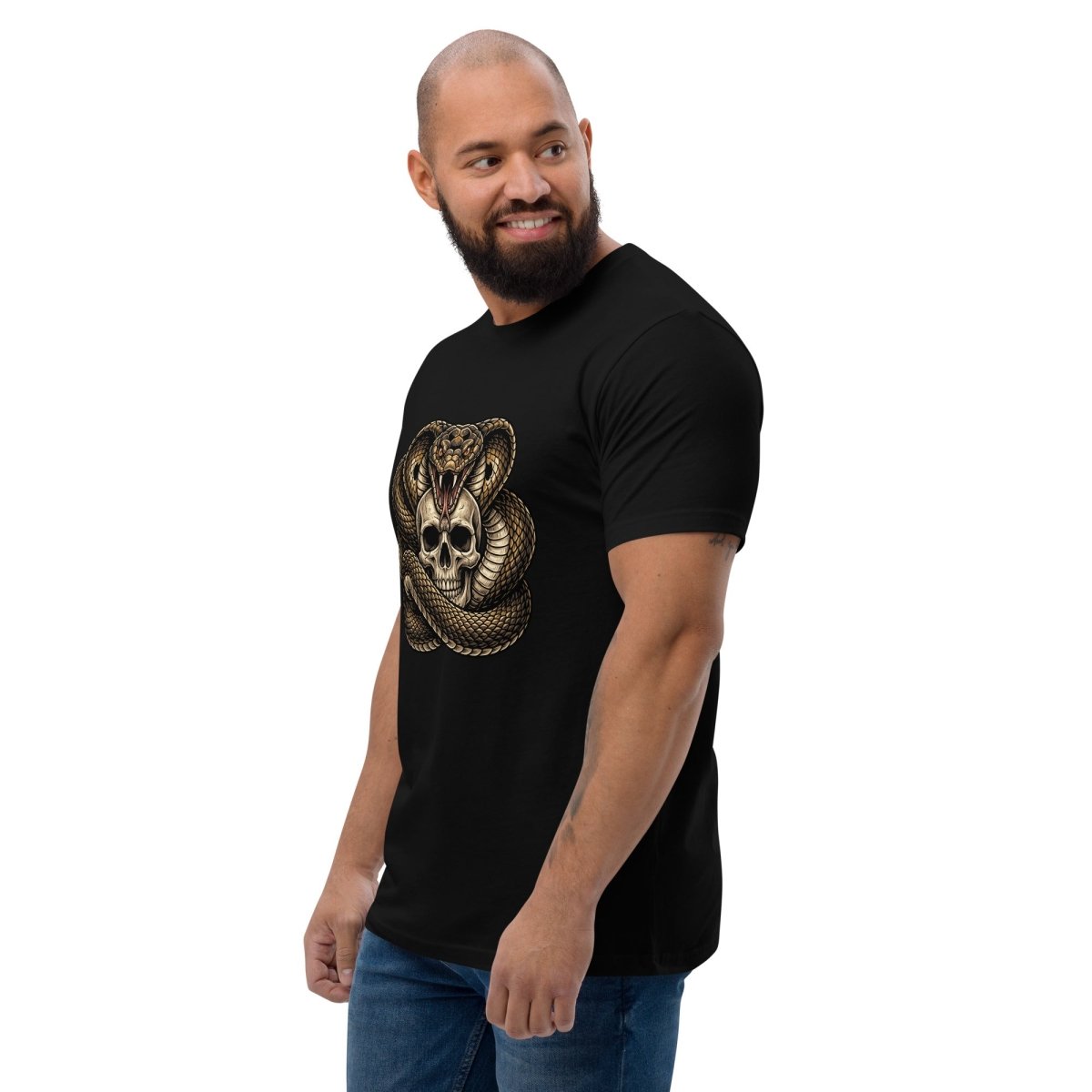 Cobra Skull Men's Fitted T-Shirt - T-Shirt