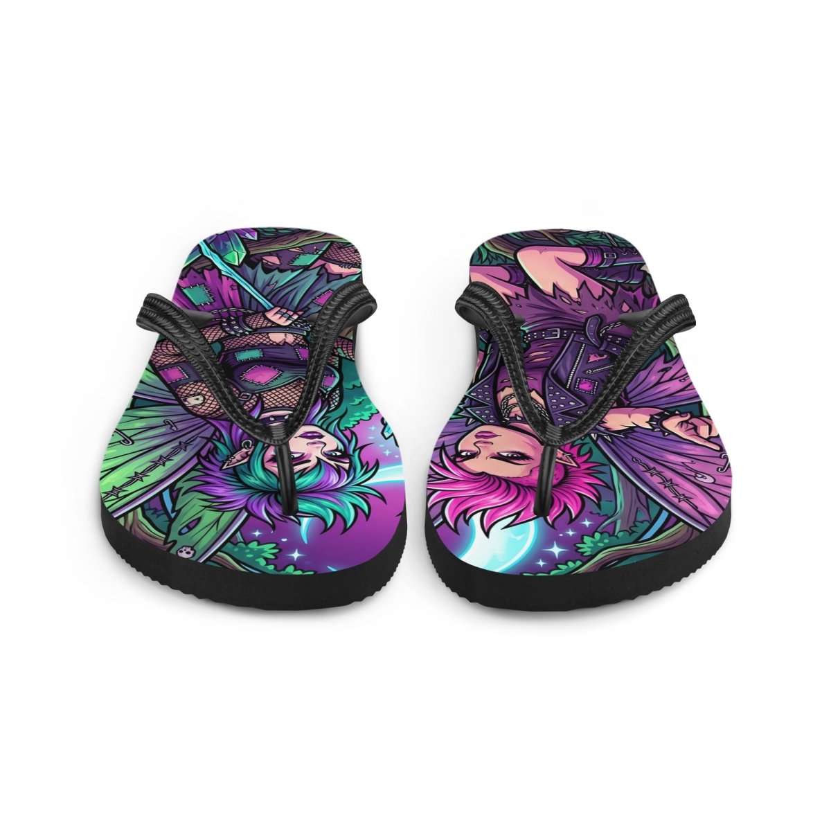 Dark Fairy Fantasy Flip - Flops — Gothic Art All - Over Print - Flip Flops