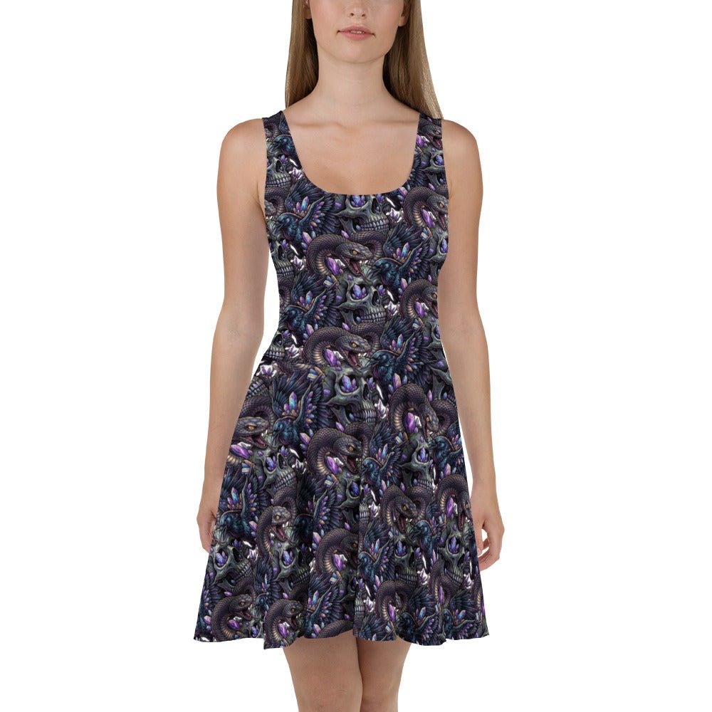 Dark Raven Skater Dress - Dress