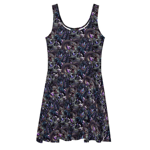 Dark Raven Skater Dress - Dress