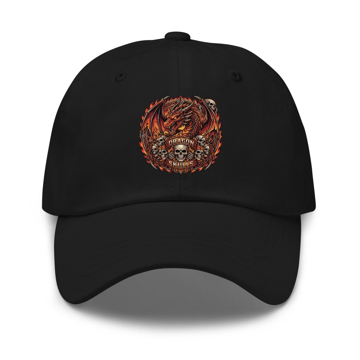 Dragon Skulls Print Dad Hat - Hat