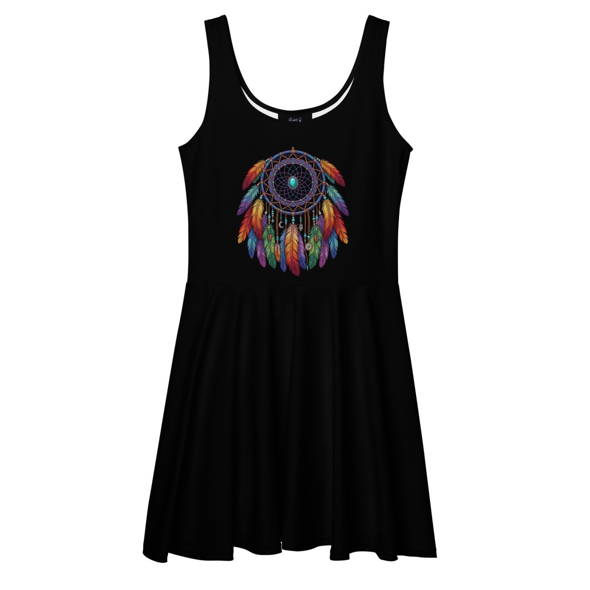 Dreamcatcher Print Skater Dress - Dress