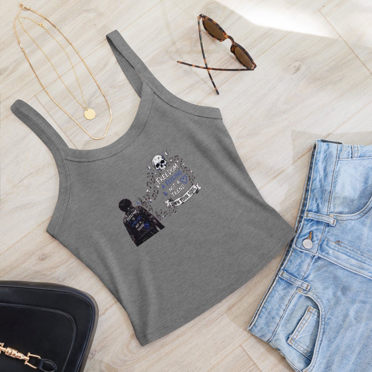 Freedom Is Not a Trend Women's Micro - Rib Tank Top - Tank Top