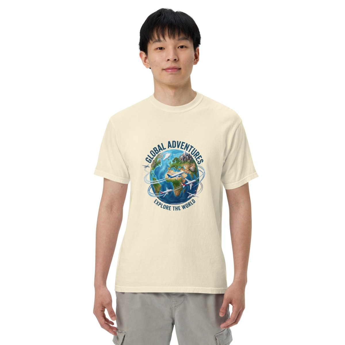 Global Adventures Explore the World Heavyweight T-Shirt - T-Shirt