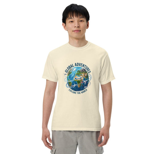 Global Adventures Explore the World Heavyweight T-Shirt - T-Shirt