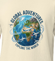 Global Adventures Explore the World Heavyweight T-Shirt - T-Shirt