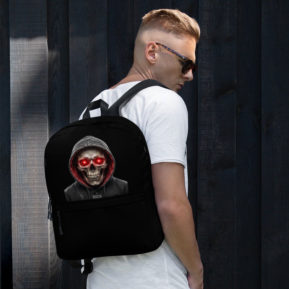 Hooded Skull Backpack – Dark Art Statement Bag - Backpack