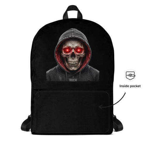 Hooded Skull Backpack – Dark Art Statement Bag - Backpack