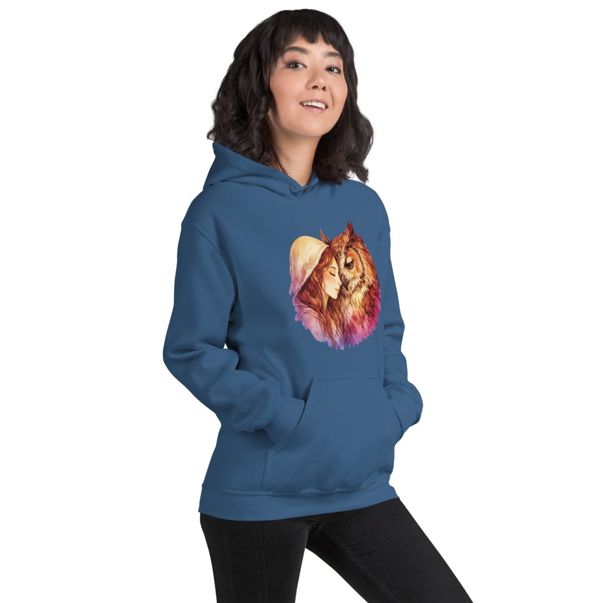 Indigo Blue Hoodie | Heavy Blend Cotton Pullover - Hoodie