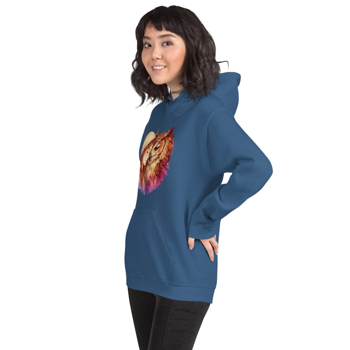 Indigo Blue Hoodie | Heavy Blend Cotton Pullover - Hoodie