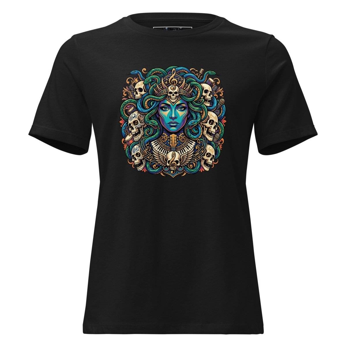 Medusa Dark Art Women's Relaxed T-Shirt — Gothic Graphic Tee - T-Shirt