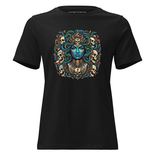 Medusa Dark Art Women's Relaxed T-Shirt — Gothic Graphic Tee - T-Shirt