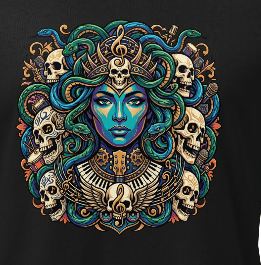 Medusa Dark Art Women's Relaxed T-Shirt — Gothic Graphic Tee - T-Shirt