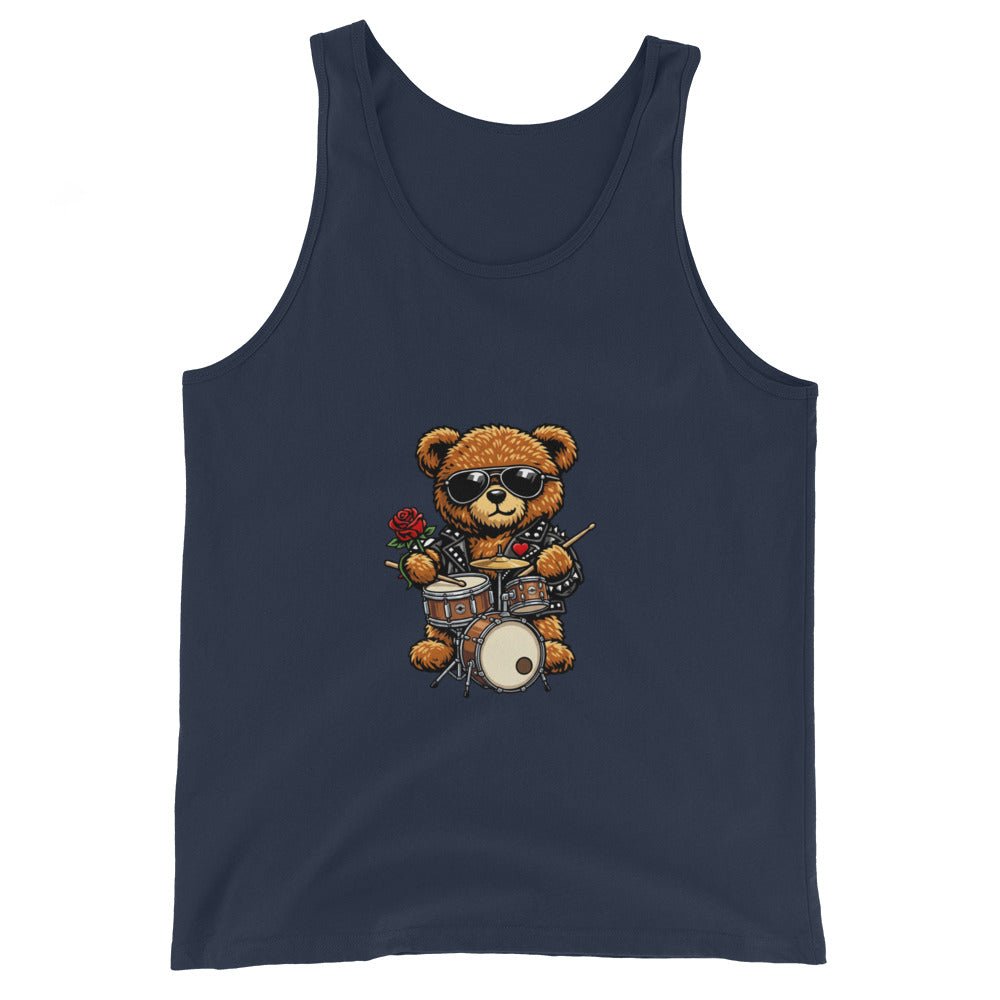 Men's Navy Tank Top | Soft Combed Cotton Staple Vest - Tank Top