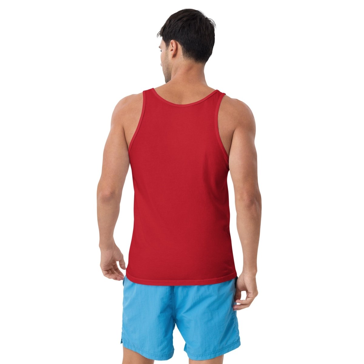Men's Red Tank Top | Soft Combed Cotton Staple Vest - tank top