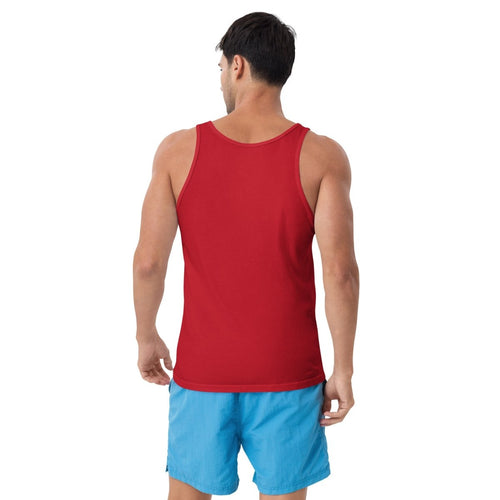 Men's Red Tank Top | Soft Combed Cotton Staple Vest - tank top
