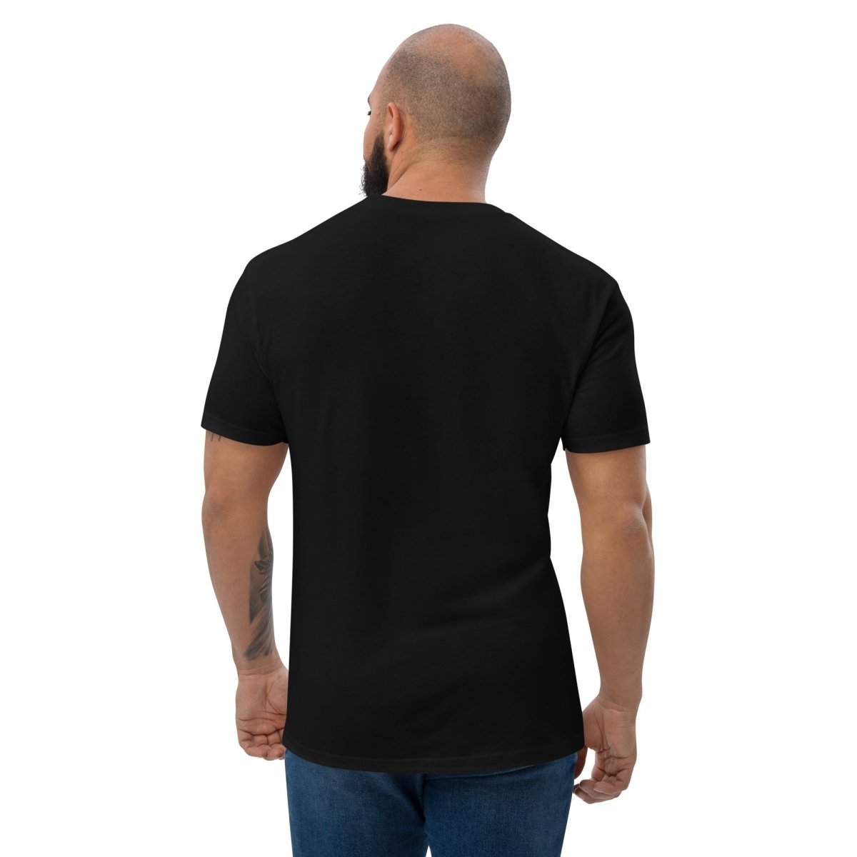 Men's Skull Design T-Shirt | Fitted Black Combed Cotton Tee - T - SHIRT