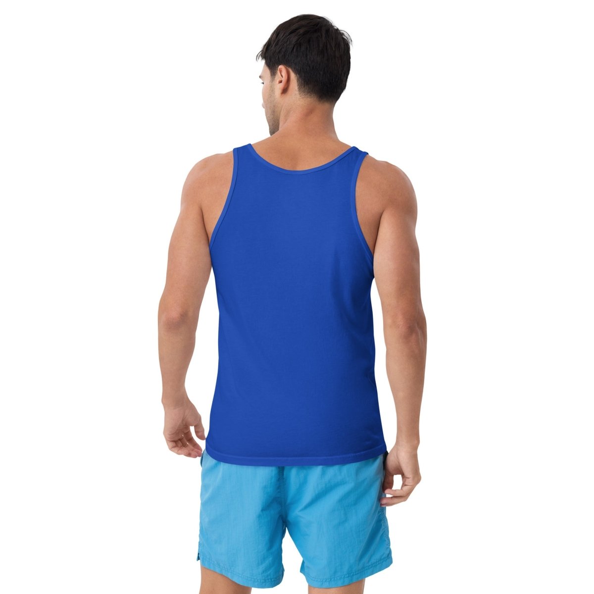 Men's Blue Skull Print Tank Top