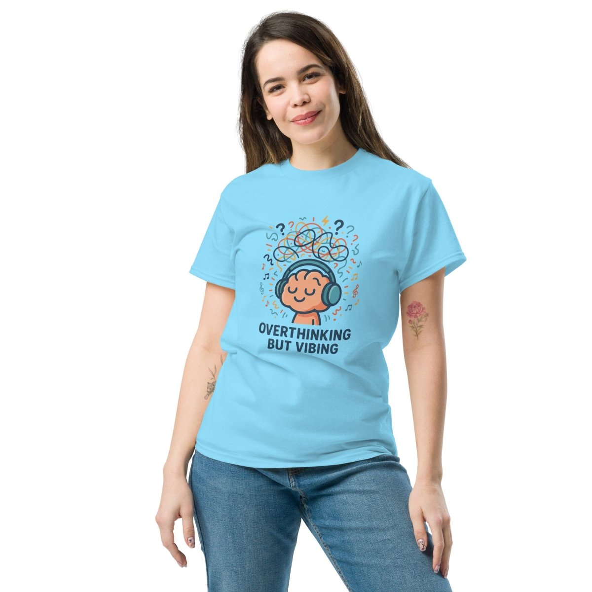 Overthinking But Vibing Tee - T-Shirt