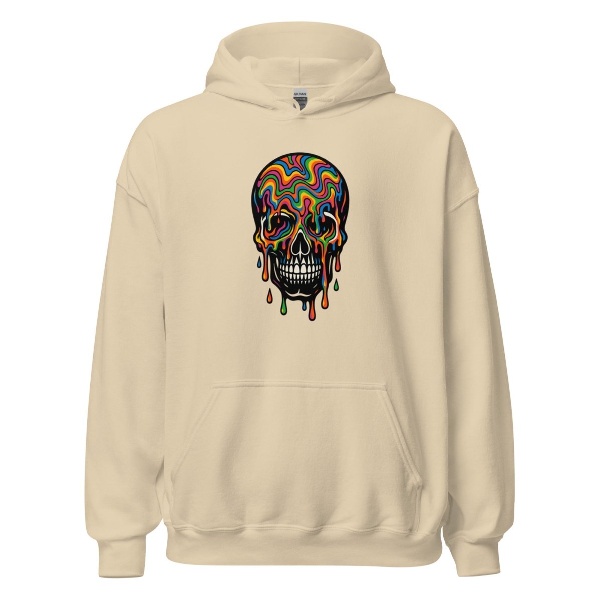 Psychedelic Drip Skull Hoodie - Hoodie