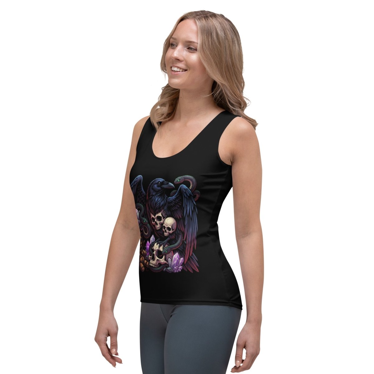 Raven & Crystal Skull Women's Tank Top - Tank Top