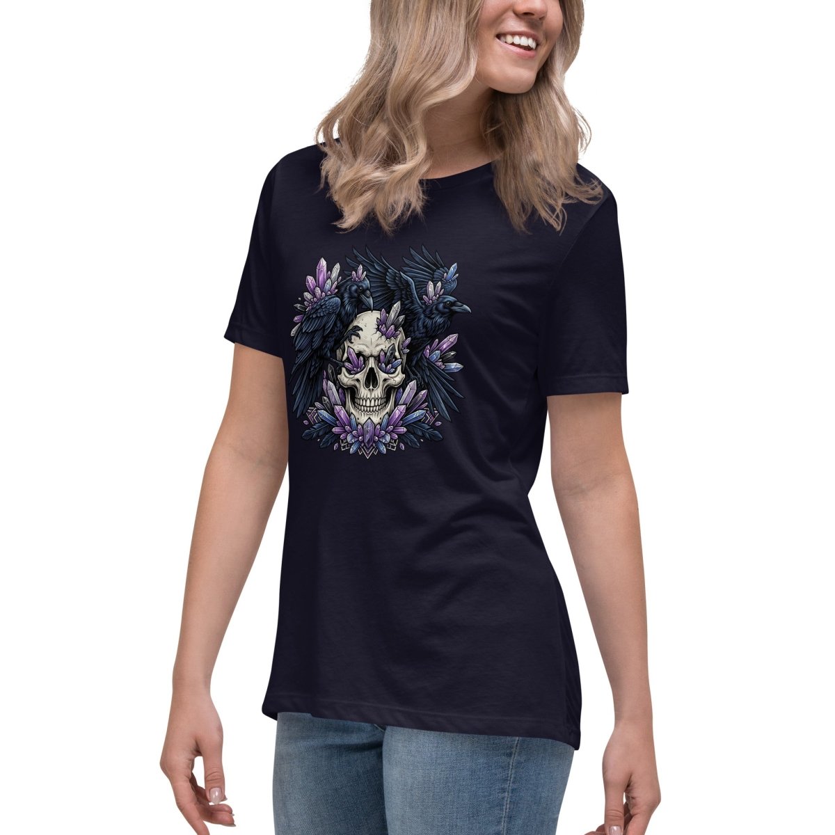 Ravens & Crystal Skull Women's Relaxed T-Shirt - T-Shirt