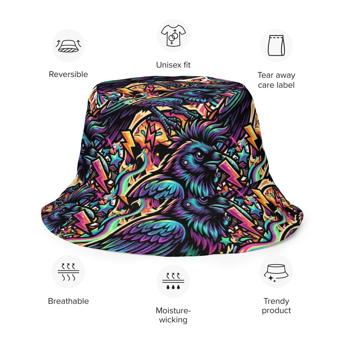 Reversible Custom Print Bucket Hat – Breathable Streetwear - CUT - SEW