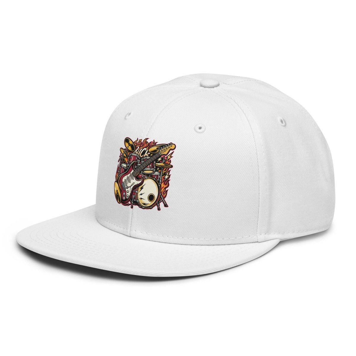 Rock Print Snapback Cap - Hat