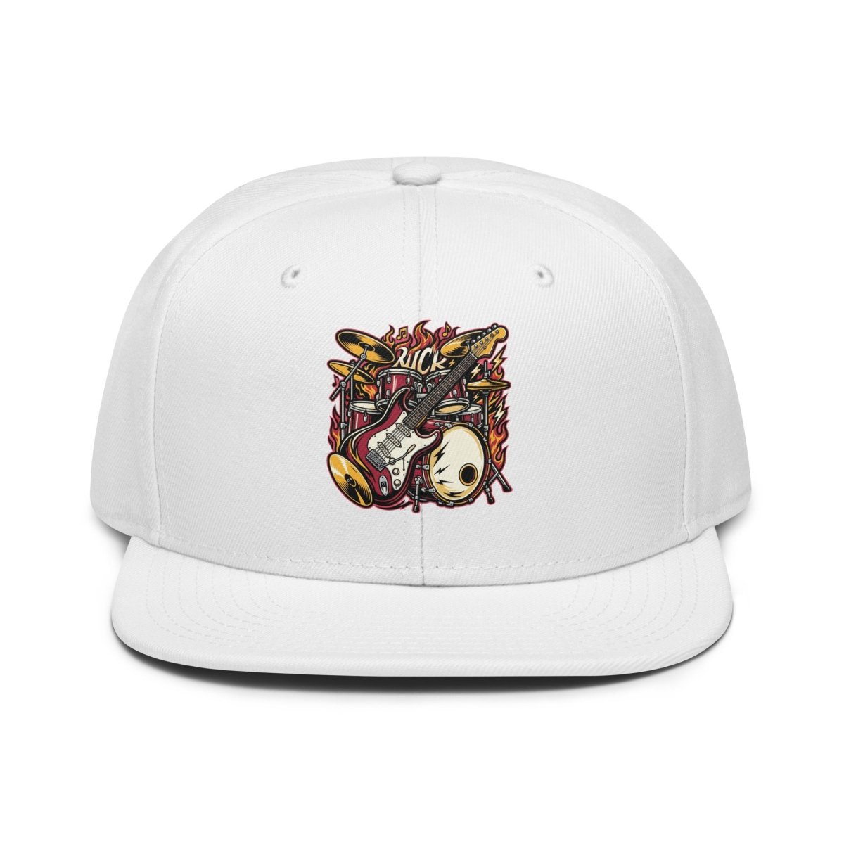 Rock Print Snapback Cap - Hat