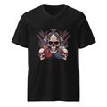 Rock Skull Guitar V - Neck T-Shirt - T - SHIRT