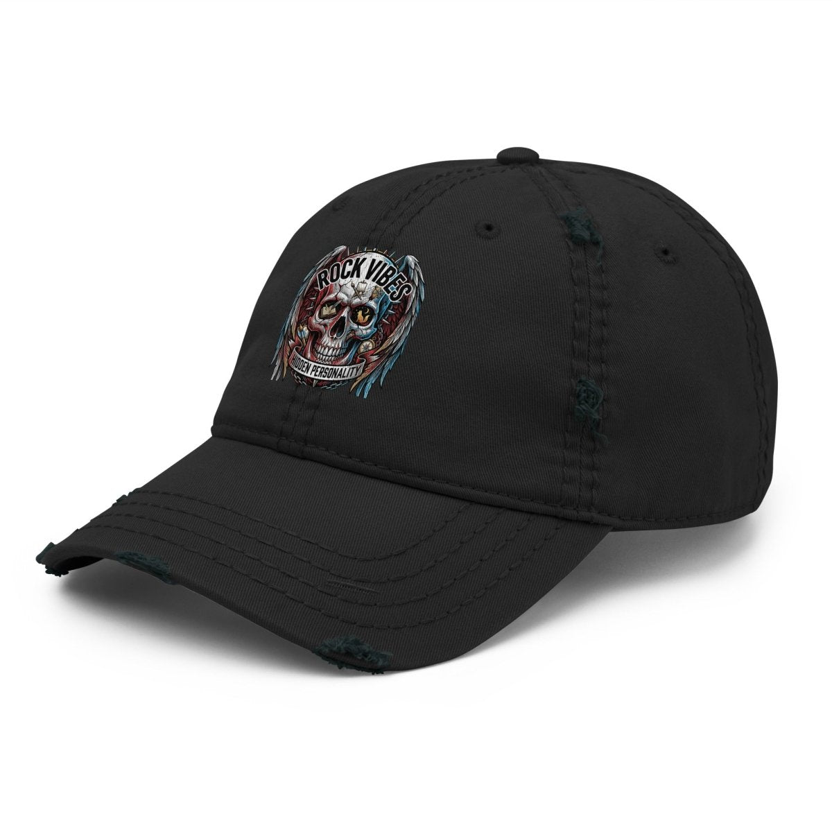 Rock Vibes Distressed Dad Hat - Hat