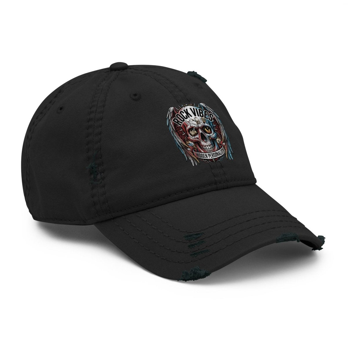 Rock Vibes Distressed Dad Hat - Hat