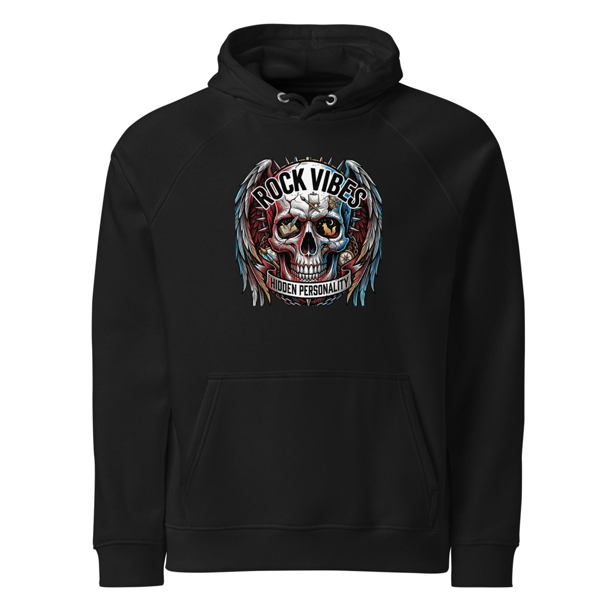 Rock Vibes Eco Raglan Hoodie - Hoodie