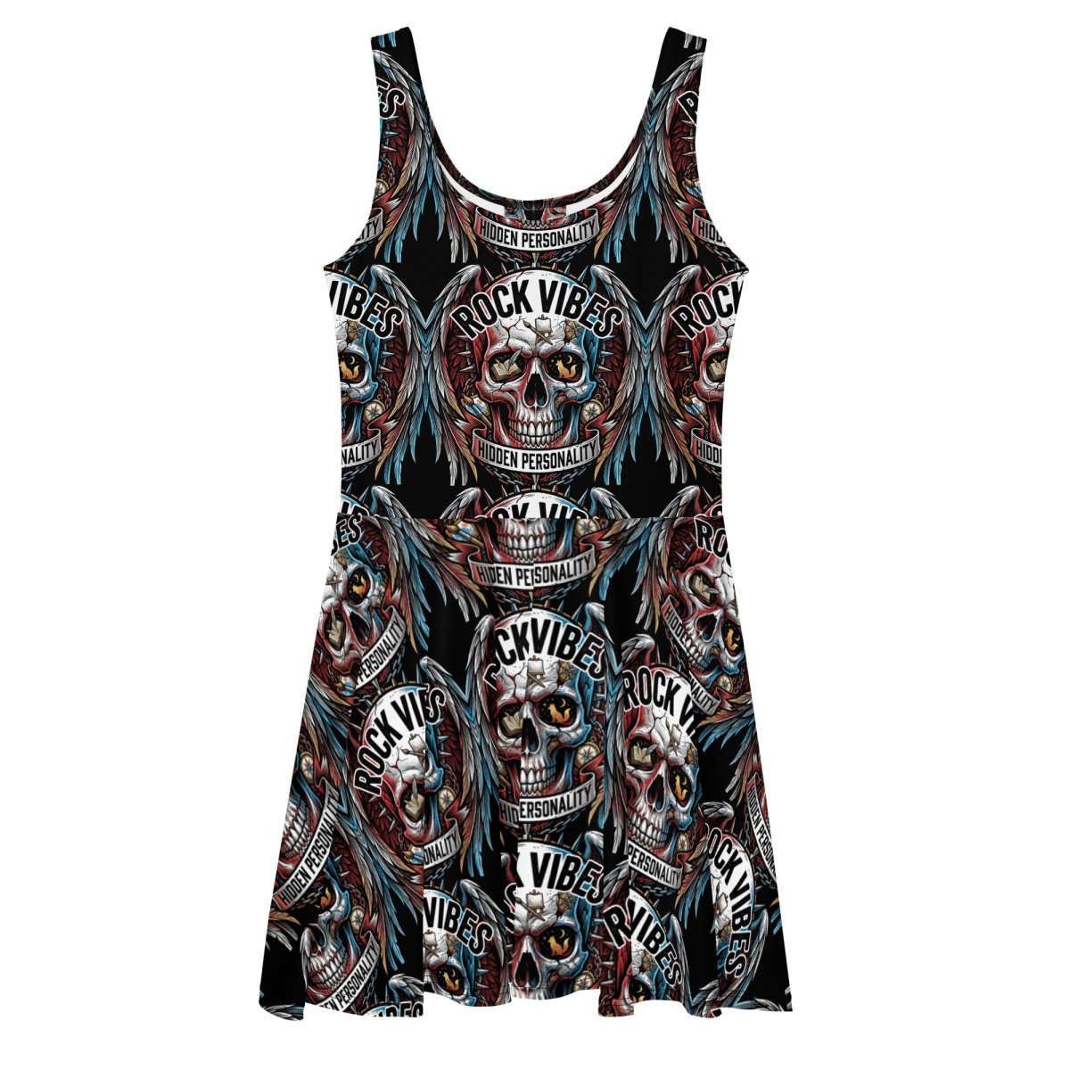 Rock Vibes Skater Dress - Dress