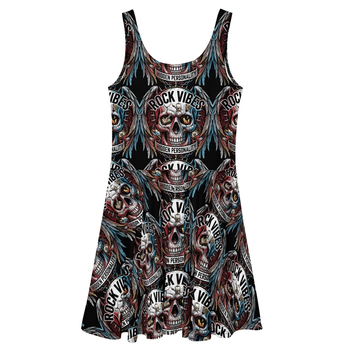 Rock Vibes Skater Dress - Dress