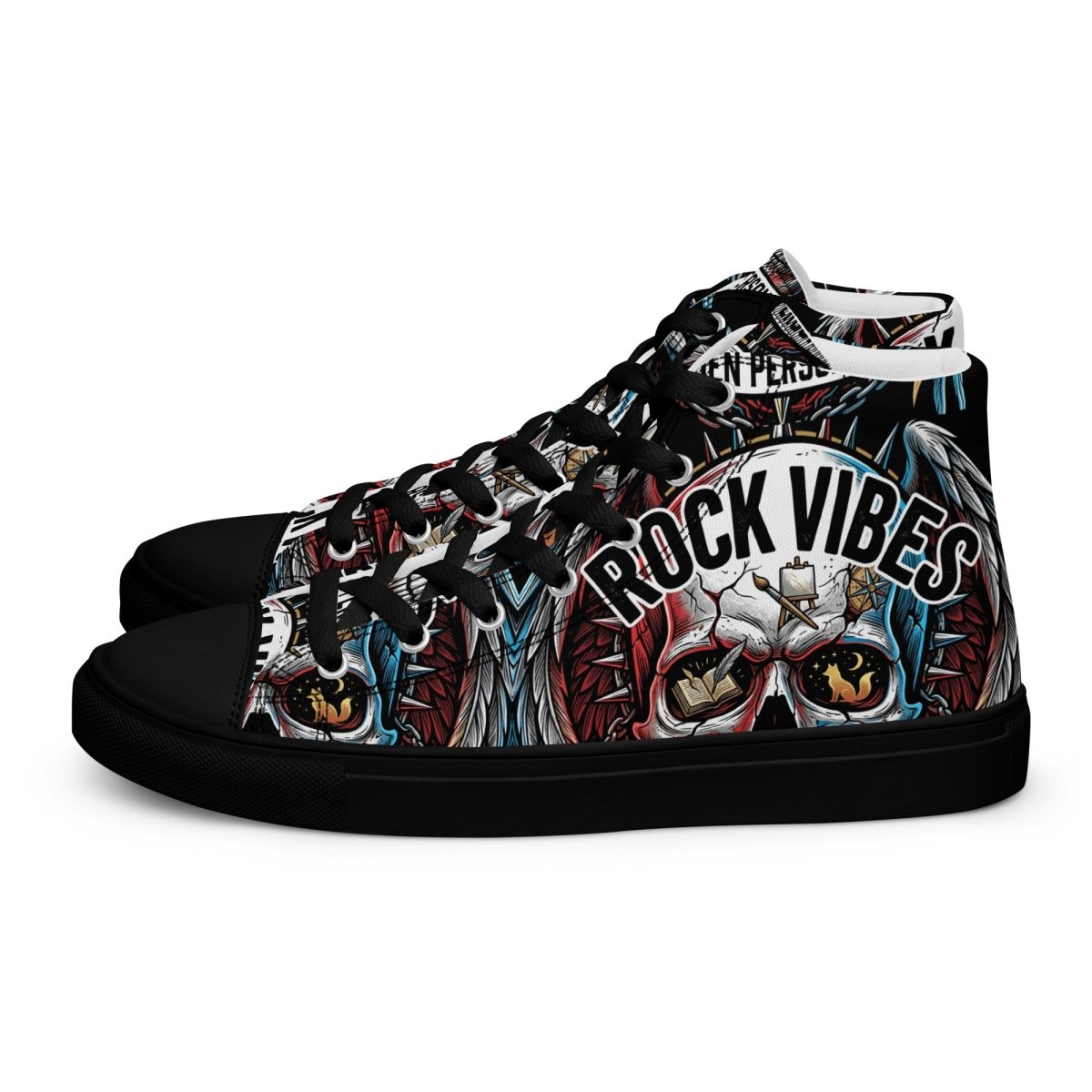 Rock Vibes Women's High Top Canvas Shoes - SHOES