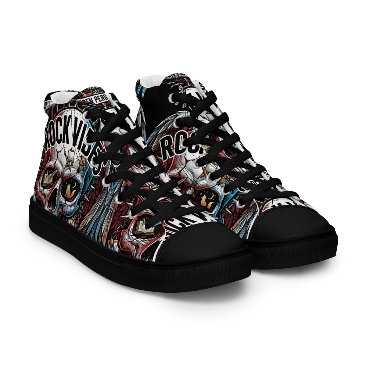 Rock Vibes Women's High Top Canvas Shoes - SHOES