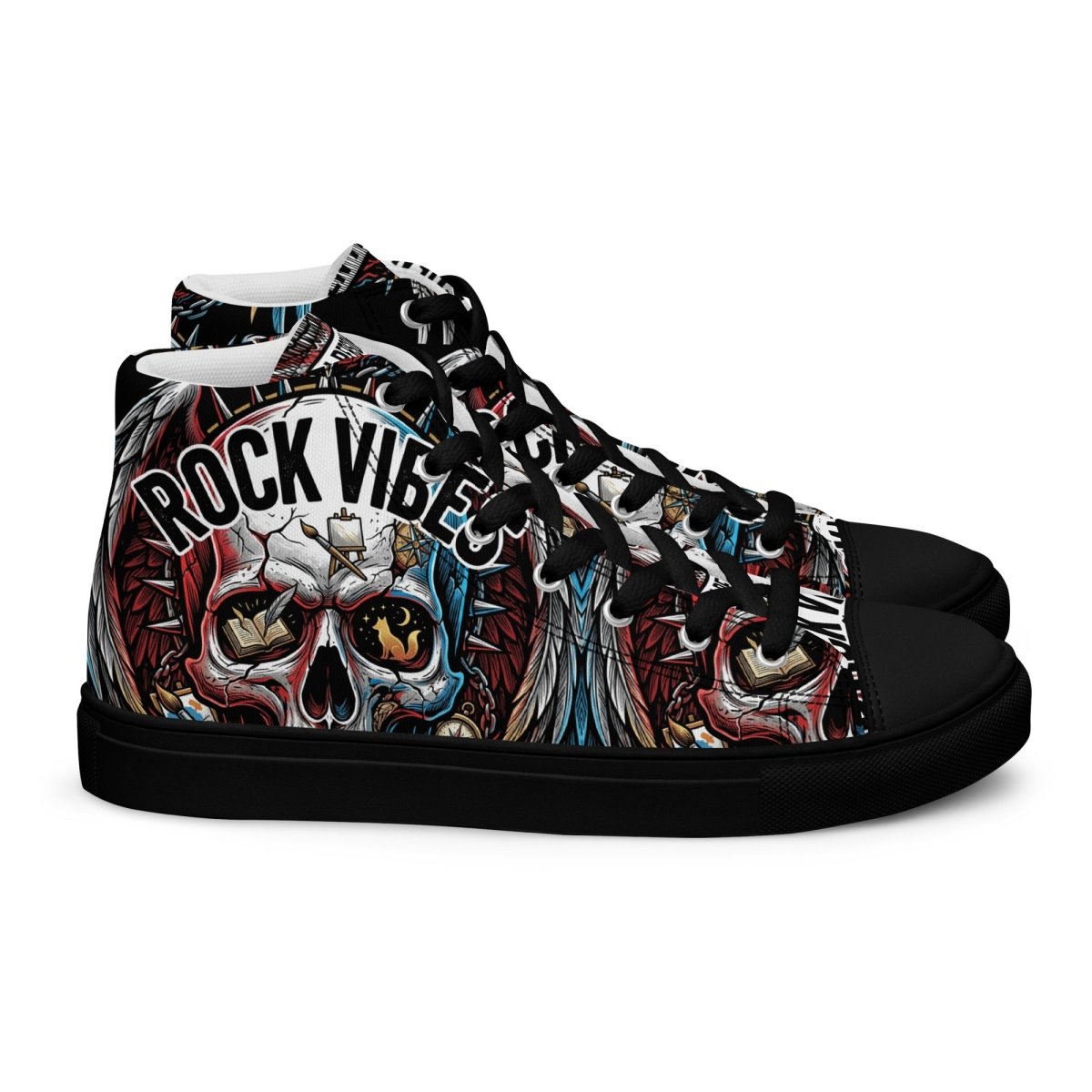 Rock Vibes Women's High Top Canvas Shoes - SHOES