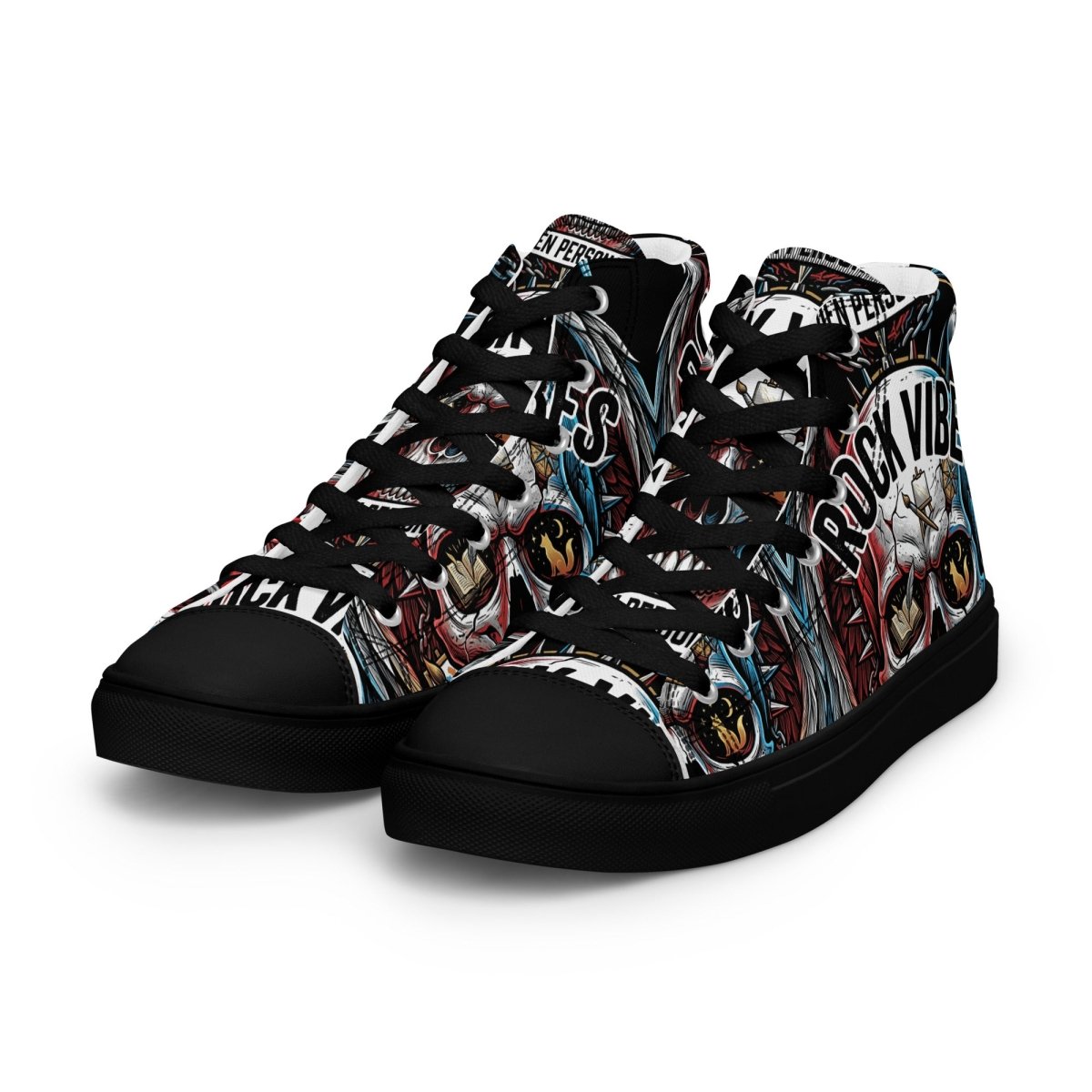 Rock Vibes Women's High Top Canvas Shoes - SHOES