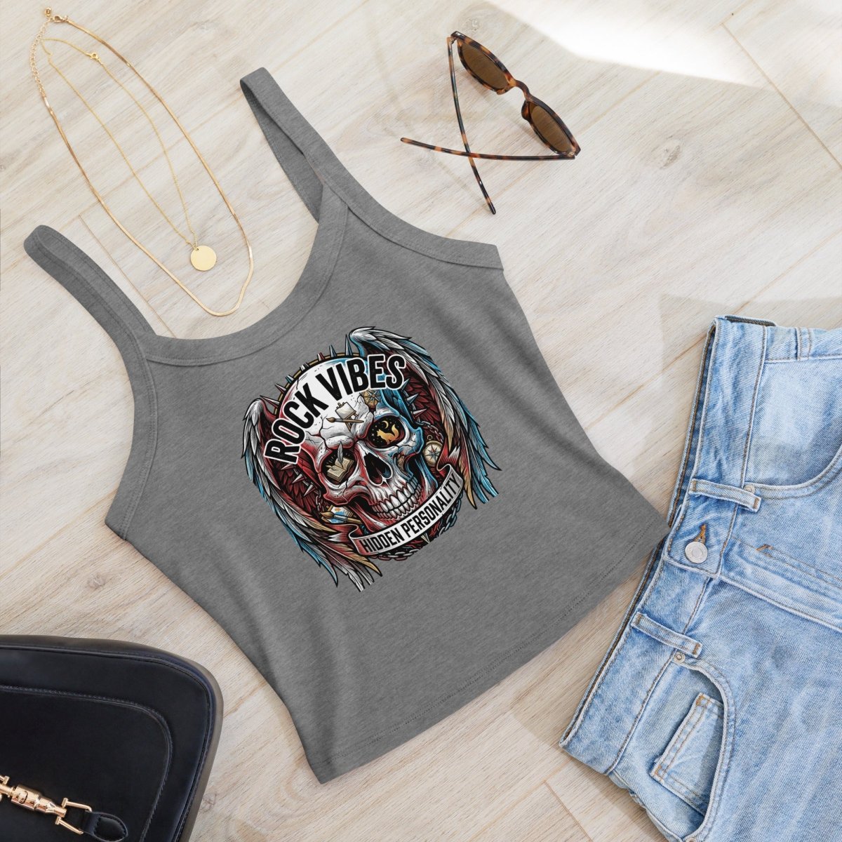 Rock Vibes Women's Micro - Rib Tank Top - Tank Top