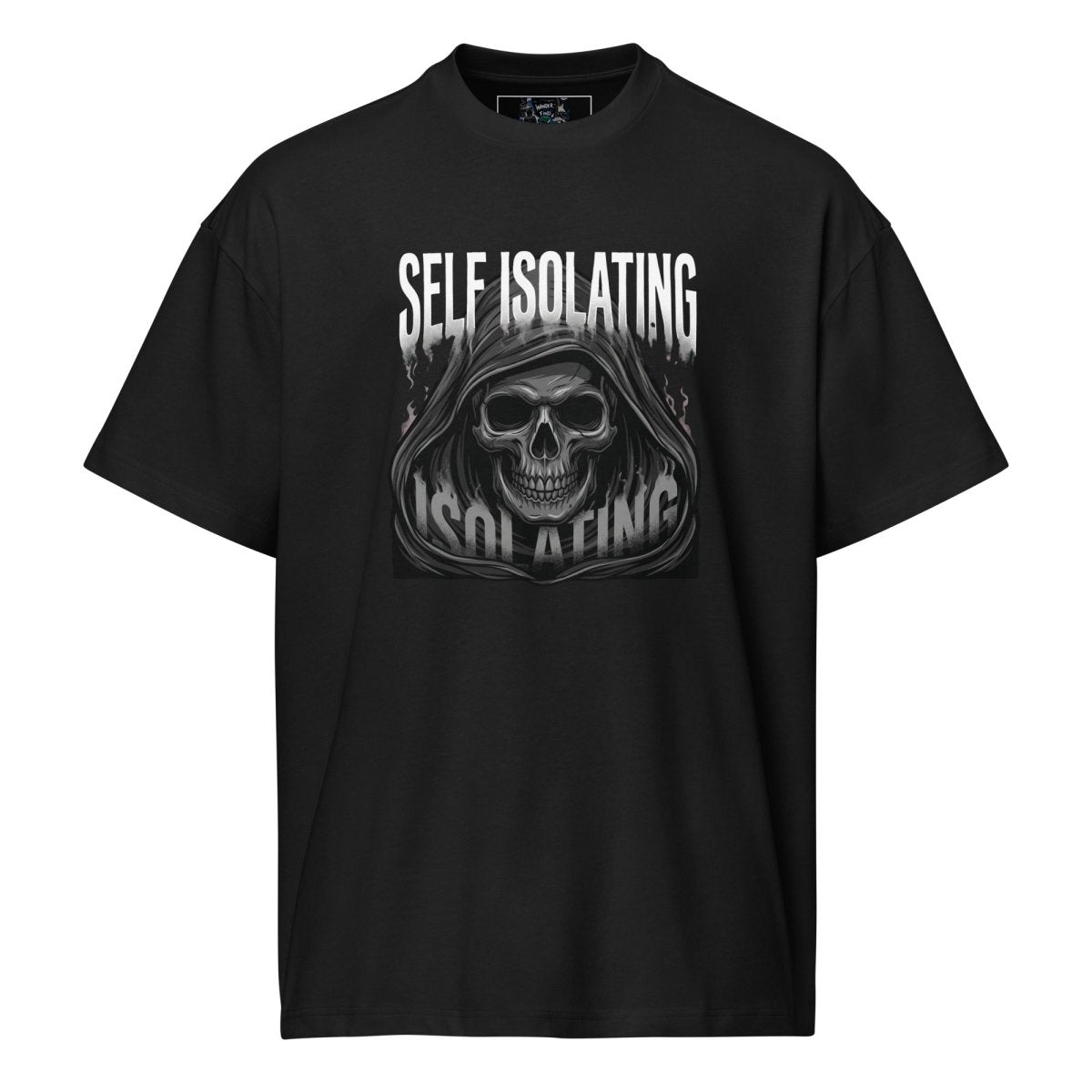Self Isolating Skull Boxy Tee - T-Shirt