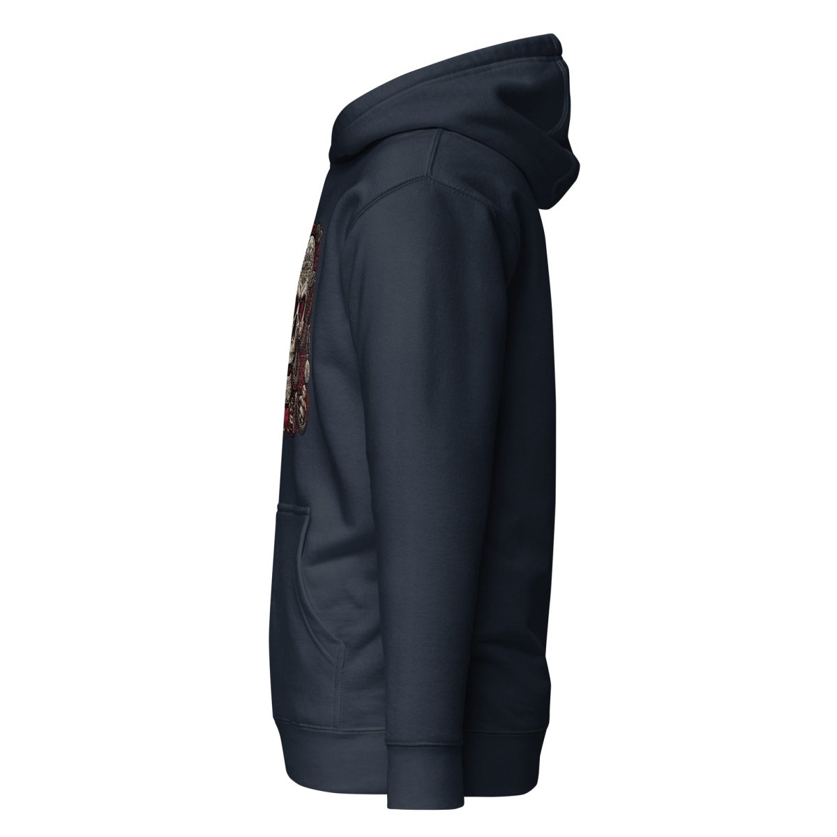 Serpent Skull Pullover Hoodie – Gothic Dark Art - Hoodie
