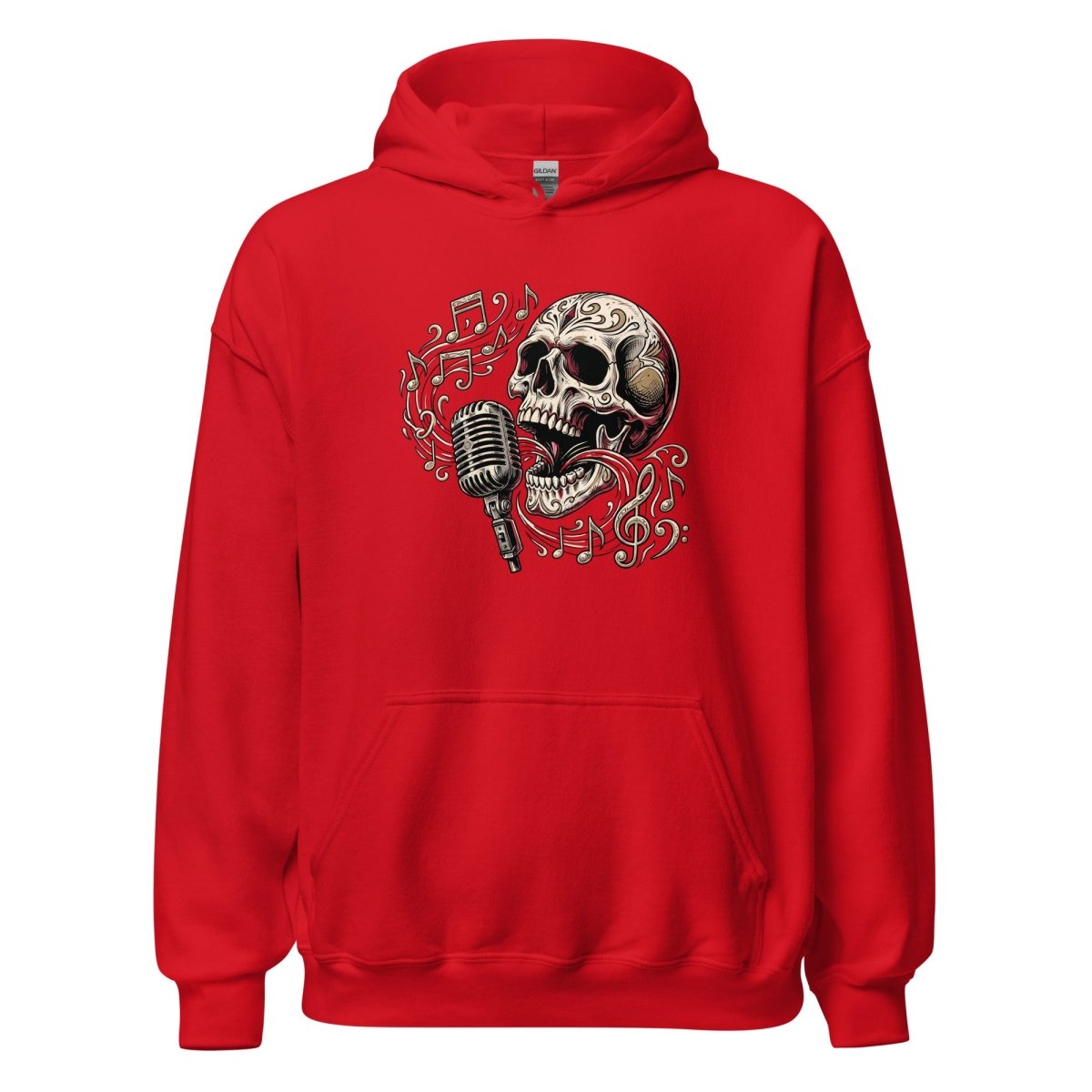 Singing Skull Mic Unisex Hoodie - Hoodies