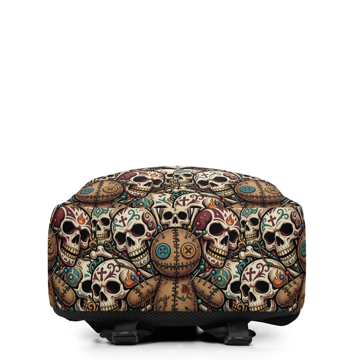 Skull & Voodoo All - Over Print Backpack — Dark Art Statement Bag - Backpack