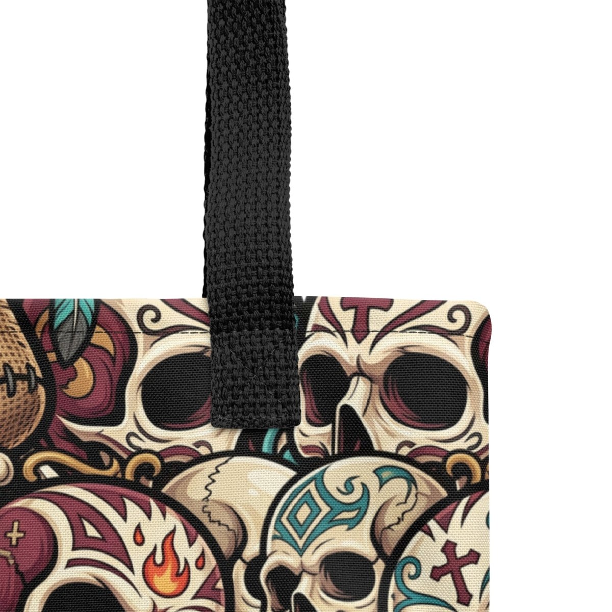 Skull & Voodoo All - Over Print Tote Bag — Dark Art Statement Carry - Tote Bag