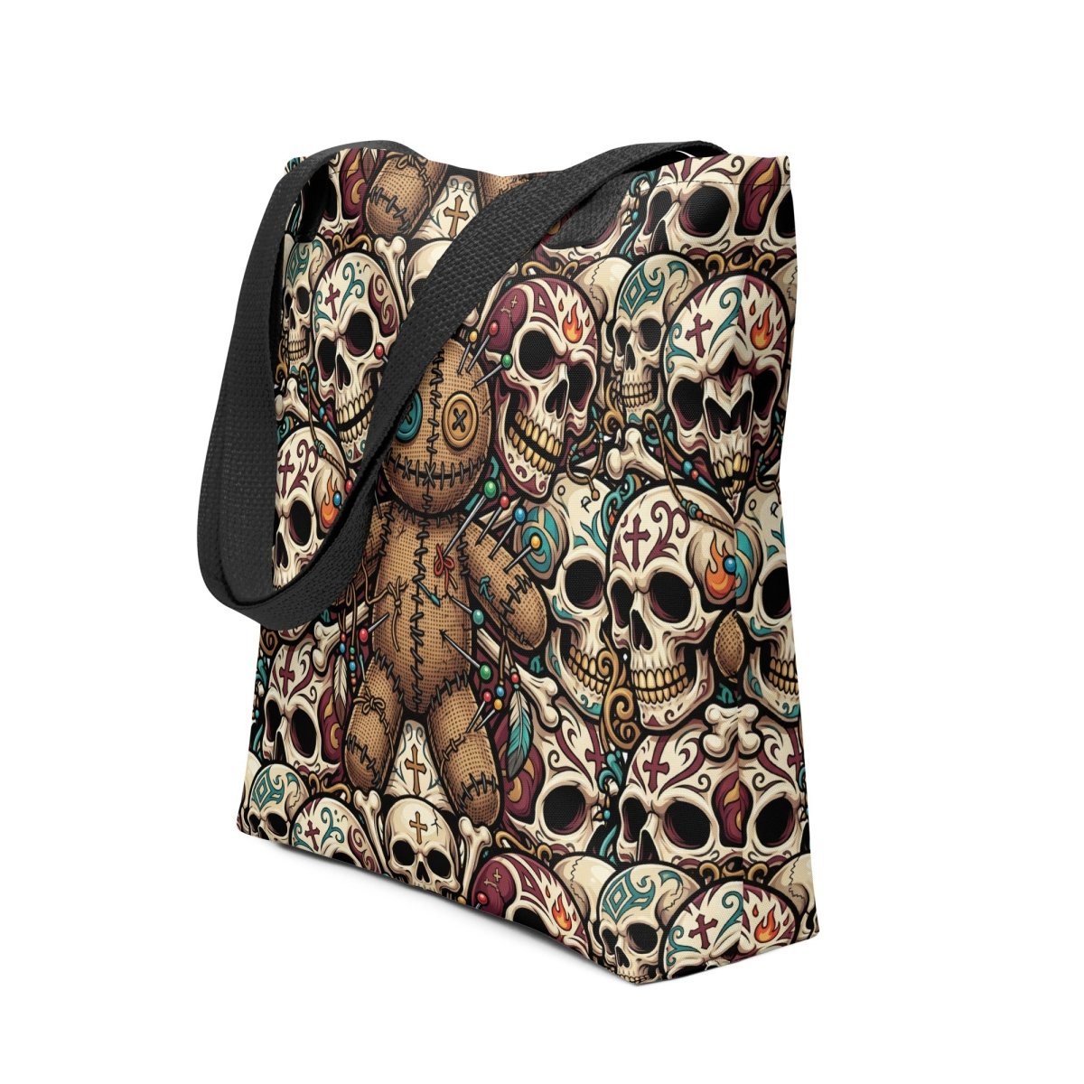 Skull & Voodoo All - Over Print Tote Bag — Dark Art Statement Carry - Tote Bag